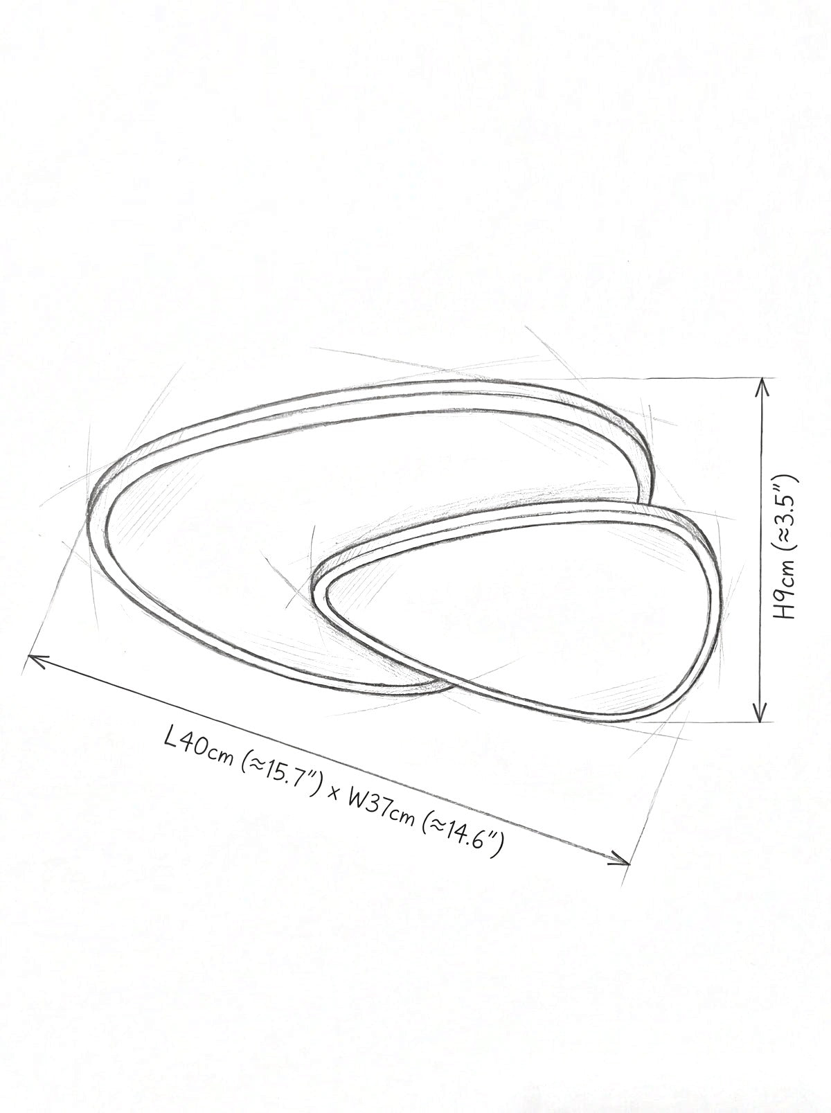 SPIRE — croquis dimensions 40 cm