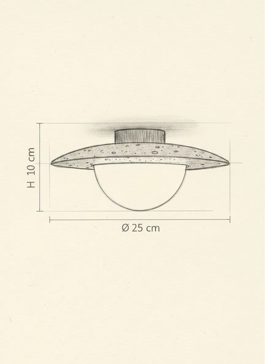 Cairn, plafonnier en pierre — vue rapprochée | Maison Beaurel