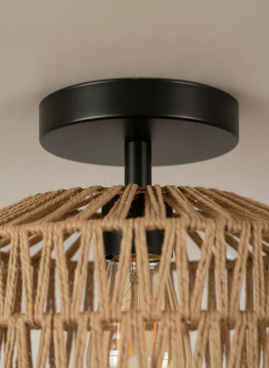 Médina, plafonnier en rotin tressé — présentation détaillée | Maison Beaurel