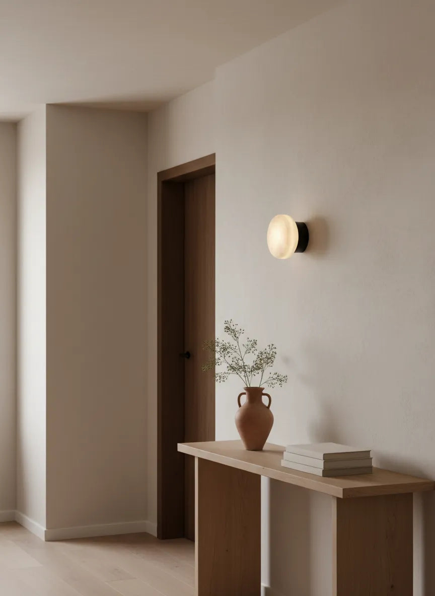Orbe, applique murale en marbre — présentation détaillée | Maison Beaurel