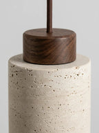 Suspension AMBRE en travertin de style wabi-sabi