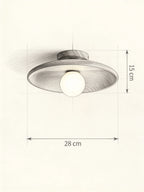 Schéma technique et dimensions — Cerne, plafonnier en bois | Maison Beaurel