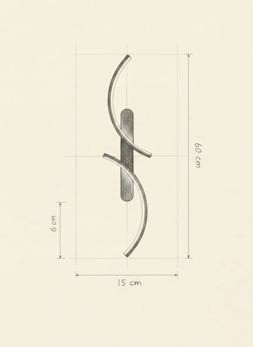 Schéma technique et dimensions — Halo, applique murale LED minimaliste | Maison Beaurel