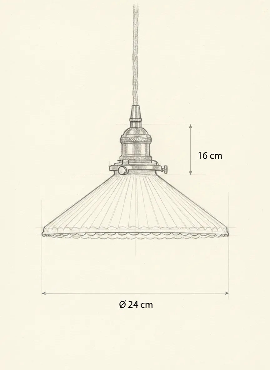 Schéma technique et dimensions — Seto, suspension en céramique | Maison Beaurel