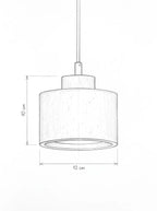 Croquis des dimensions de la suspension AMBRE, forme haute (Ø 11 cm x H 16,5 cm)