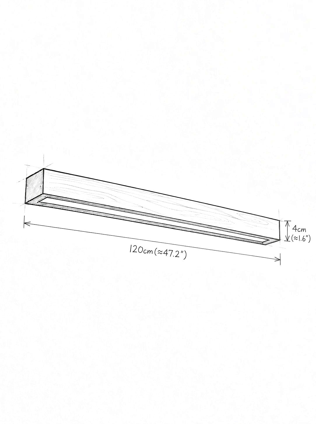 LATTE — croquis dimensions 120 cm