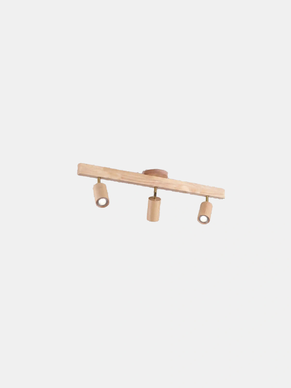 VERIL — Plafonnier spot en bois et métal, finition Bois, longueur 100 cm