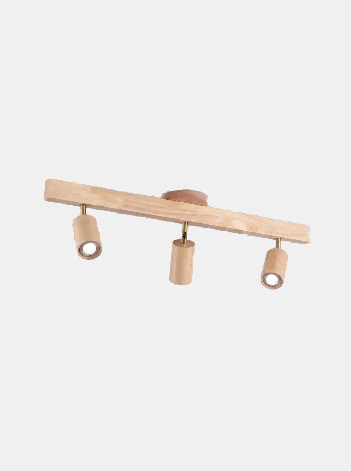 VERIL — Plafonnier spot en bois et métal, finition Bois, longueur 100 cm