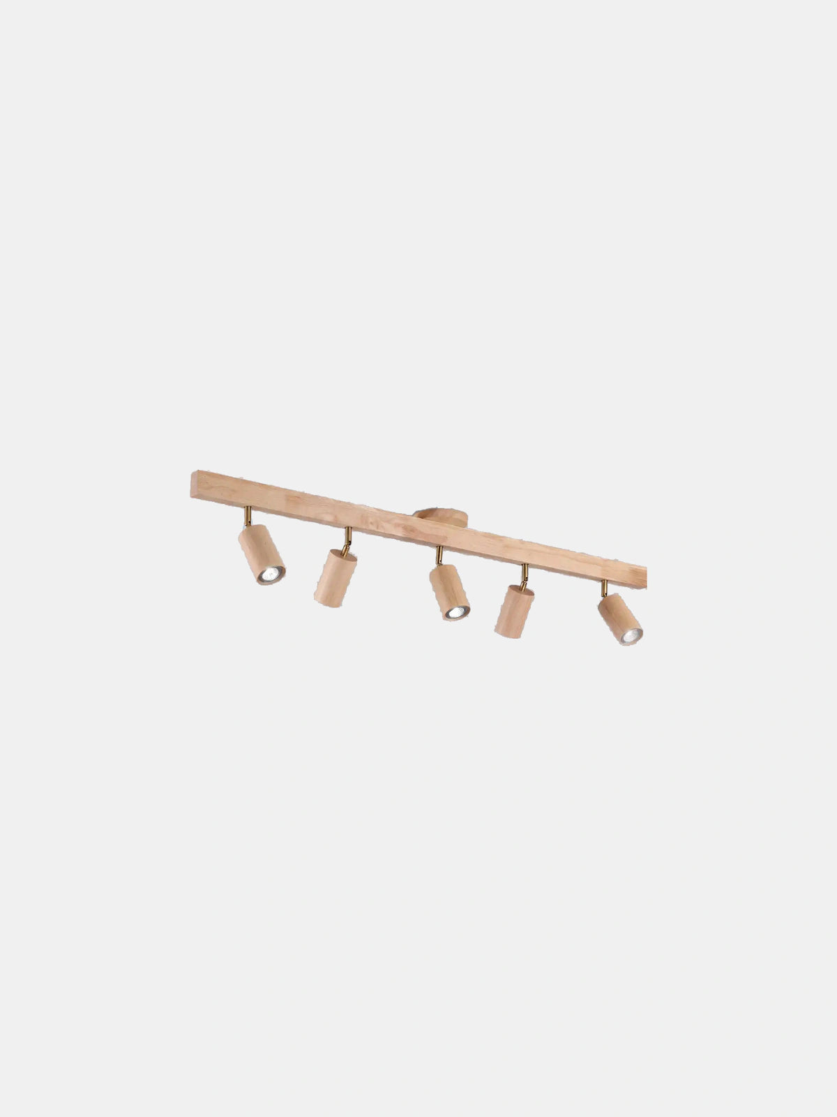 VERIL — Plafonnier spot en bois et métal, finition Bois, longueur 120 cm
