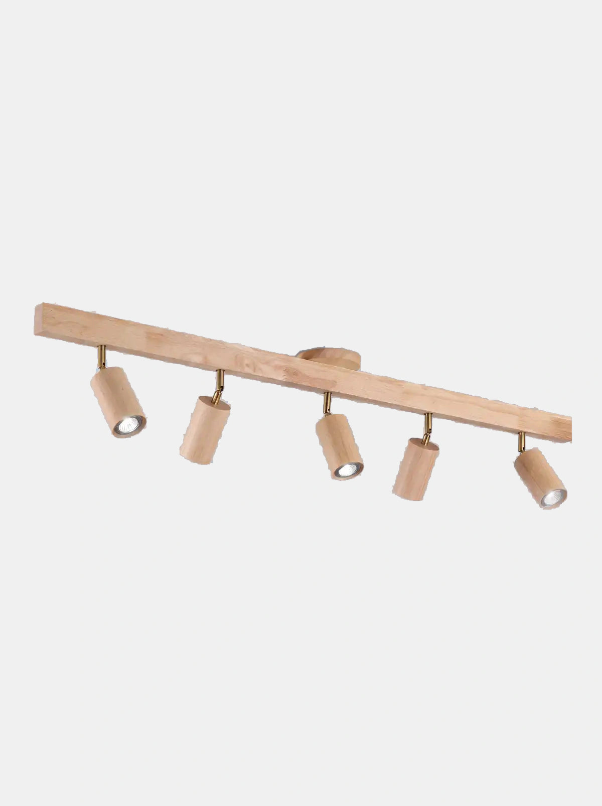 VERIL — Plafonnier spot en bois et métal, finition Bois, longueur 120 cm
