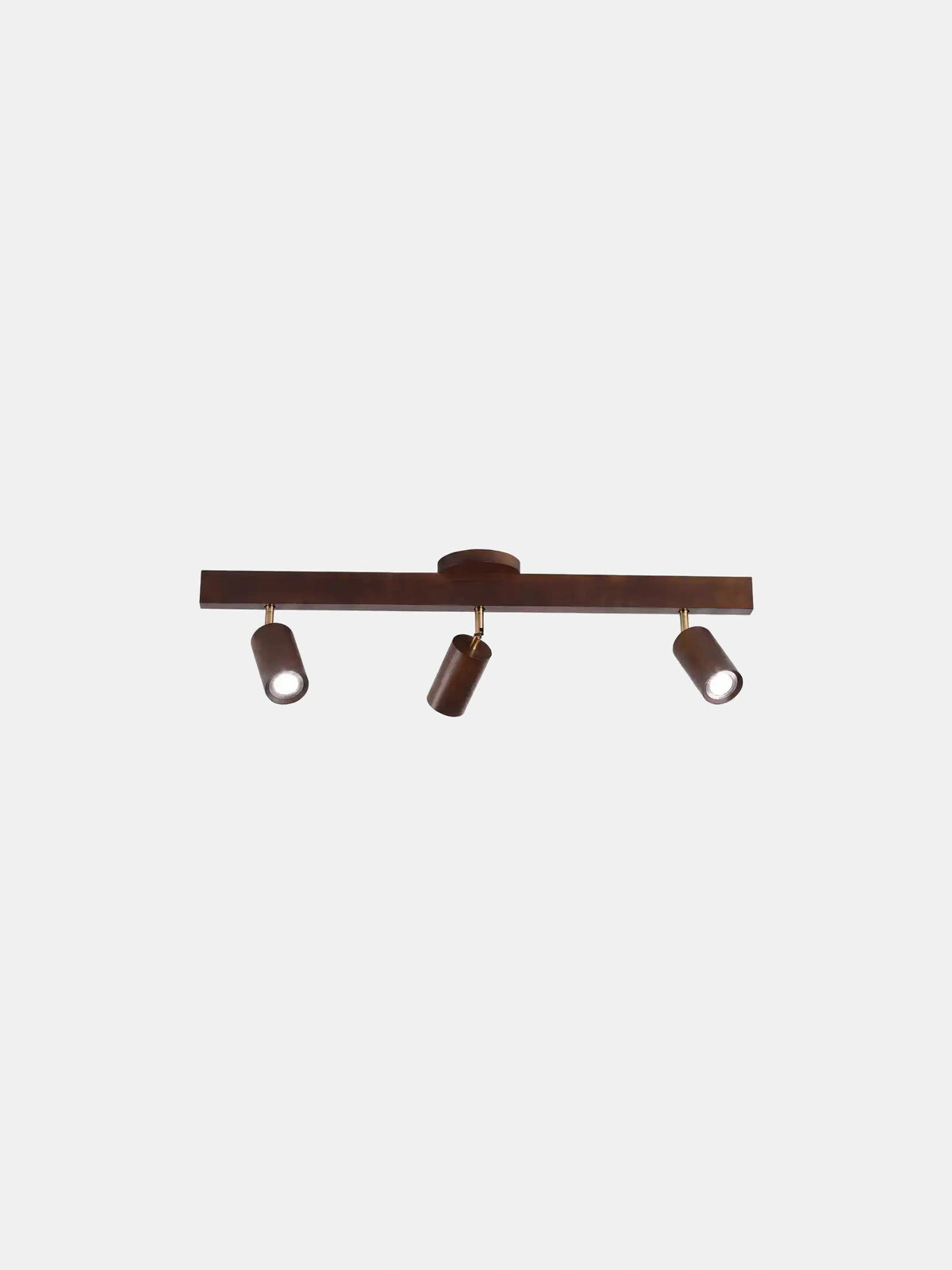 VERIL — Plafonnier spot en bois et métal, finition Bois, longueur 45 cm