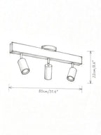 VERIL — Croquis dimensions, longueur 80 cm