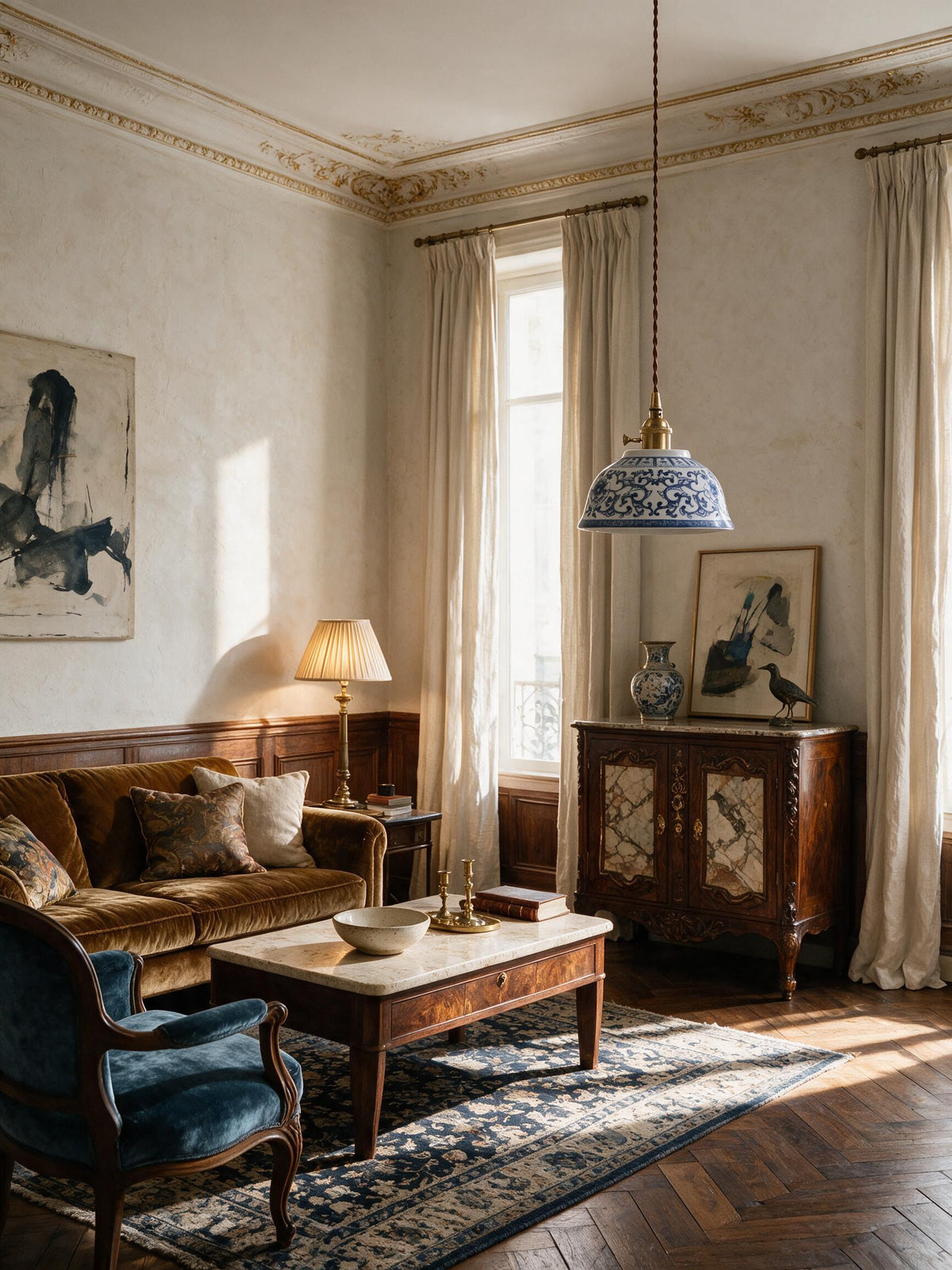 Pivoine, suspension en céramique | Maison Beaurel