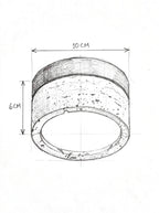 SILEX, plafonnier effet pierre — schéma des dimensions : Ø 10 cm, hauteur 6 cm | Maison Beaurel