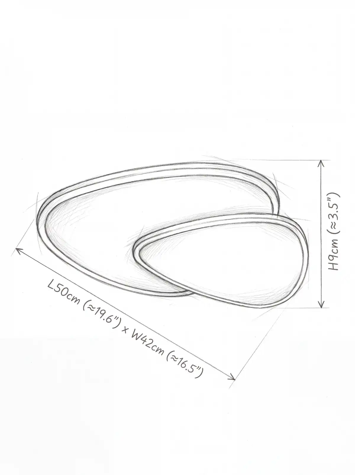 SPIRE — croquis dimensions 50 cm